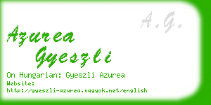 azurea gyeszli business card
